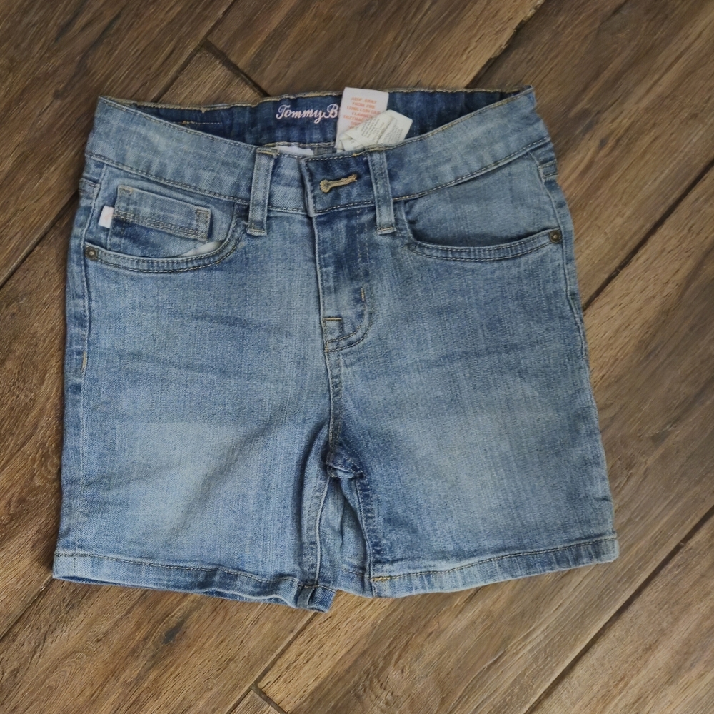 Tommy Bahama Girls Denim Shorts Blue Light Wash Size 10 Kids Five Pocket